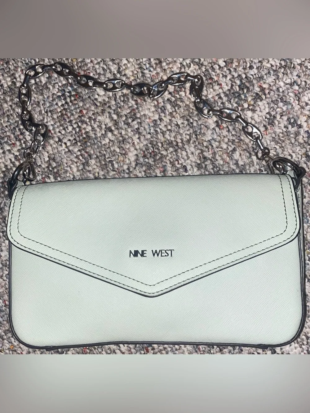 Nine West Light Mint Bag with Chain